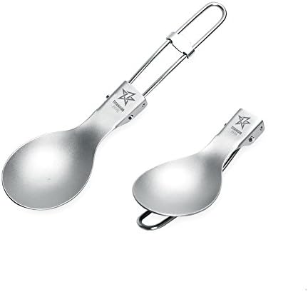 NikaGrace Personalized Laser Engraving on This Folding Titanium Spoon for Camping and Outdoor Fsp200