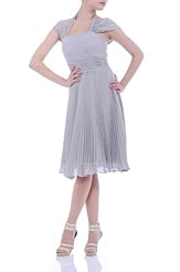 A-line Chiffon Knee Length Halter  Dress