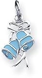 Enameled Wedding Bells Charm, Sterling Silver