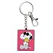 Peanuts Snoopy keyring / zipper pull - Snoopy Hugging Woodstock metal keychain
