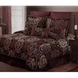 Venezia Plum/ Taupe 8-piece Comforter Set