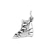 Sterling Silver One Sided Winter Snow Ski Boot Charm