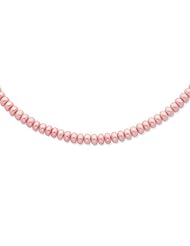 Sterling Silver 18in 6-7mm Freshwater Cultured Pearl Rose Necklace.