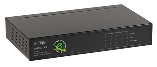 corega CG-SW05GTXB 5�|�[�g Giga �X�C�b�`���O�n�u �p���[�R���g���[���@�\ RoHS �u���b�N CG-SW05GTXB