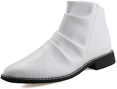 Lokinboot Mens Waterproof Leather Ankle Chukka Boots White 9 D(M) US