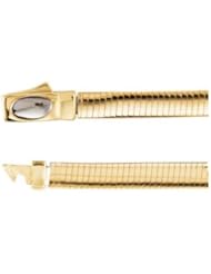 4 mm Two Tone Reversible Omega Chain 14K Yellow/White 8 Inches Ch749