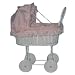 Fantasia Wicker Doll Pram - color: Pink