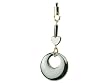 SILVER METAL HEART LOOP DESIGN CELL PHONE CHARM - RETAIL PACKAGING