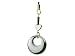 SILVER METAL HEART LOOP DESIGN CELL PHONE CHARM - RETAIL PACKAGING