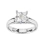 Gorgeous! Women's Princess-cut 14k White-gold 06.00MM (11/4 CT) Moissanite Solitaire Engagement Ring