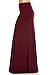 Frumos Womens Solid Flared Modal Maxi Skirts