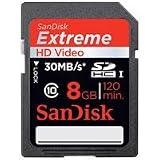 SanDisk Extreme HD Video 8 GB Class 10 SDHC Flash Memory Card SDSDRX3-8192-A21