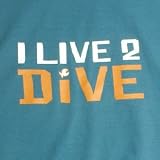 IQ - T-Shirt / Live 2 Dive (dunkelblau), M