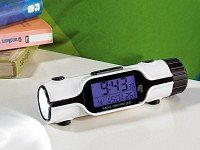 3in1 -LED-Taschenlampe mit Thermometer & Highpower und LCD Funkwecker