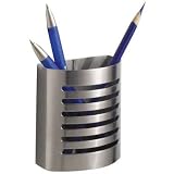 Kitchen & Housewares : Magnetic Pencil Cup (Brushed Steel) (3 1/2"H x 3"W x 1 3/4"D)
