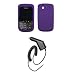 BlackBerry Bold 9650 - Premium Royal Purple Soft Silicone Gel Skin Cover Case + Rapid Car Charger for RIM BlackBerry Bold 9650