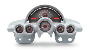 1958-62 Chevy Corvette VHX System, Carbon Fiber Style Face, Red Display