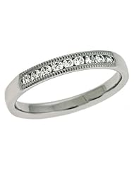 14K White Gold 0.21cttw Round Diamond Ring Band