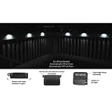 Homebrite Plastic Garden Landscape Solar Deck Lights with 3 LED, Wunderlight, Set of 6, Black