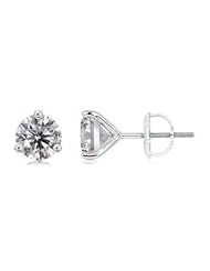 2 ct Solitaire Diamond Stud Earrings in Platinum