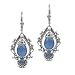 Carolyn Pollack Sterling Silver Blue Chalcedony Kyanite Brilliance Dangle Earrings