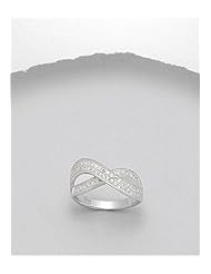 CZ Ring In 92.5 Sterling Silver