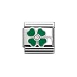 Nomination Composable Damen-Bead Classic Symbole Edelstahl (Gl�cksklee Grun) 330305/13