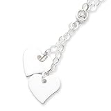 Sterling Silver Fancy Heart Necklace 18