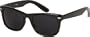 DS1006 1980's Wayfarer Style Fashion Sunglasses with Super Dark Lens - Black