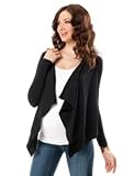 A Pea in the Pod Collection: Velvet Long Sleeve Cascade Maternity Cardigan