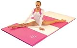 Nastia Liukin Pink and White Folding Mats by AAI, 4x8