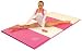Nastia Liukin Pink and White Folding Mats by AAI, 4x8