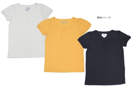 女性衿ぐりギャザーパフスリーブTシャツ KT