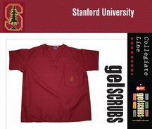 Stanford Cardinal Scrub Style Top from Gel Scrub (with Tree Logo)