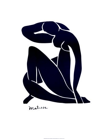Blue Nude Art Poster Print by Henri Matisse, 22x28