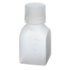 Nalgene square polypropylene bottle, 125 mL