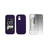 Premium Purple Soft Silicone Gel Skin Cover Case + Crystal Clear Screen Pro ....