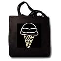 Ice Cream - Neon-like Ice Cream Cone - Tote Bags