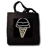 Ice Cream - Neon-like Ice Cream Cone - Tote Bags