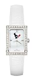 Houston Texans Ladies Allure Watch White Leather Strap