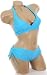 New Sexy Boyshorts Halter 2 pc Bikini Swimsuit Blue XL