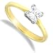 Jewelco London 18 carat solid gold 0.55 carat Princess Cut Fine Diamond Ring