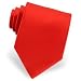 100% Solid Silk Red Tie