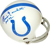 Gino Marchetti signed Baltimore Colts TB 2bar Mini Helmet HOF 72