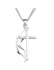 Methodist Cross Necklace in Sterling Silver
