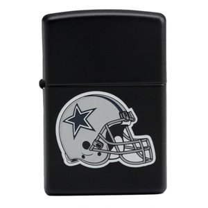 NFL Cowboys Matte Black Lighter & Leather Pouch Gift Set