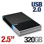 Seagate STM903203BAA1E1-RK Maxtor STM903203BAA1E1-RK 320GB Black Armor 2.5-Inch External Hard Drive