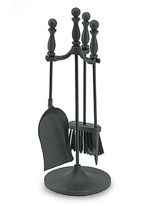 4 Piece Mini 22 Fireplace Toolset with Ball Handle