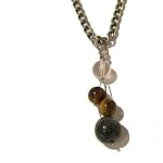 Moss Agate Necklace 01 Chain Quartz Tigers Eye Silver Crystal Healing 26