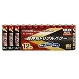 maxell アルカリ乾電池 「長持ちトリプルパワー&液漏れ防止設計」 ボルテージ 単4形 12本 シュリンクパック入 LR03(T) 12P LR03(T) 12P